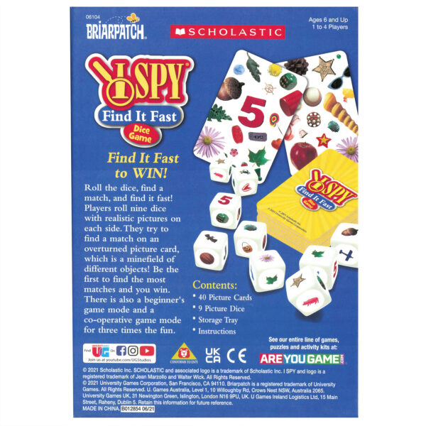 Scholastic I SPY Find It Fast Game