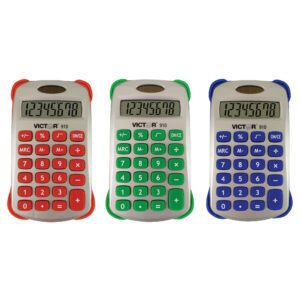 Colorful 8 Digit Handheld Calculator, Pack of 3