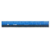 Easy Read Ruler, Stainless Steel, Blue-Black, 12", Pack of 3