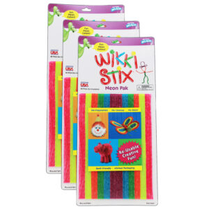 Wikki Stix, Neon Colors, 8", 48 Per Pack, 3 Packs