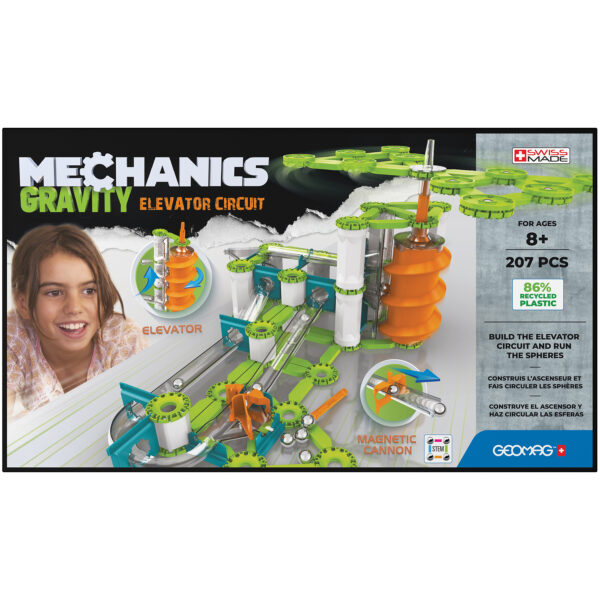 Mechanics Gravity Construction Set, Elevator Circuit Recycled, 207 Pieces