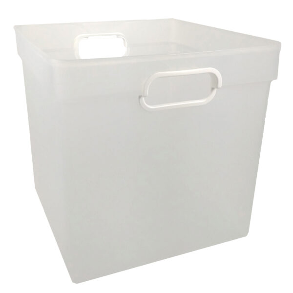 Cube Bin, Clear, Pack of 3