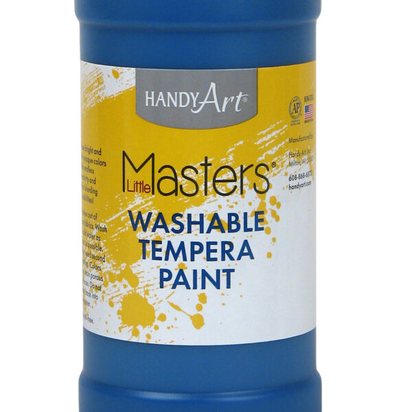 Little Masters Washable Tempera Paint, Blue, 16 oz., Pack of 6