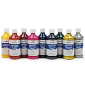 Glitter Washable Paint, 8 oz, Set of 9