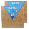 Natural Cork Tiles, 12" x 12", 4 Per Pack, 2 Packs