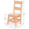 Pair of Solid Wood Chairs 2-Piece Set