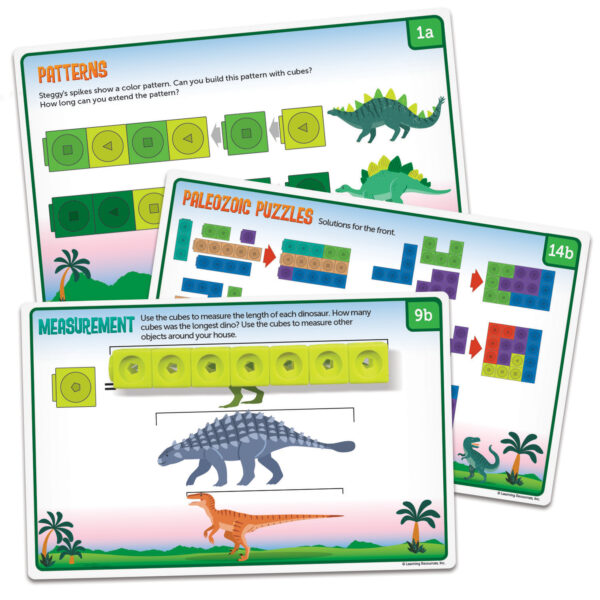 Mathlink Cubes Kindergarten Math Activity Set: Dino Time!