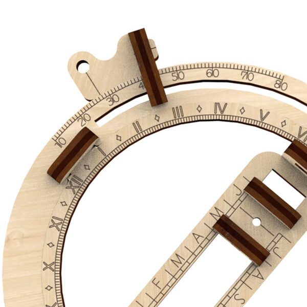 Pocket Sundial 3D Wooden STEM Model 5-Pack
