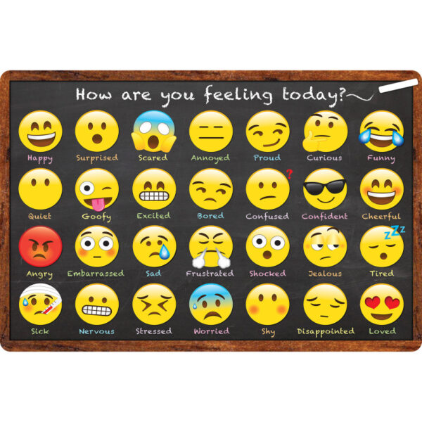 1 Welcome Mat with Slip Resistant Backing, 15.5" x 23.5", Emotion Icon Feelings, Pack of 2