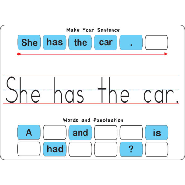 Touch-Stik Phonics Tiles & Mat, Sentence Building Set, 100 Tiles