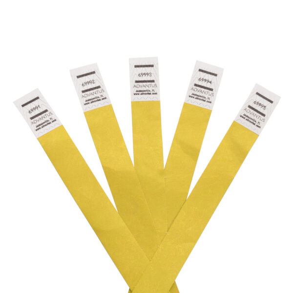 Tyvek Wristbands Yellow, Pack of 500