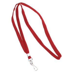 Deluxe Lanyard with J-Hook, Red, Box of 24