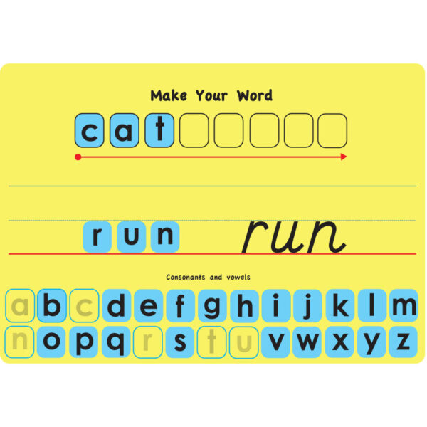 Touch-Stik Phonics Tiles & Mat, Make Your Word Set, 104 Tiles