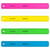 12" Shatterproof Ruler with Anti-Microbial, Assorted Translucent Colors, Pack of 12