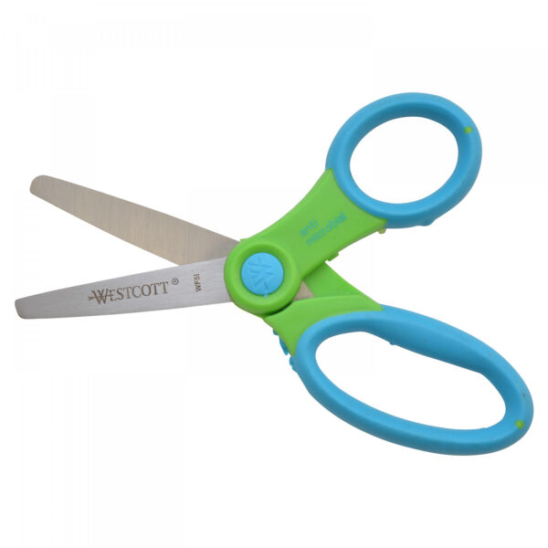5" Anti-Microbial Kids Scissors, Blunt, Assorted Colors, Pack of 6