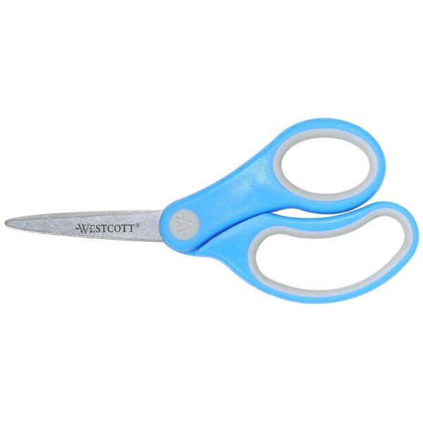 Soft Handle 5" Kids Scissors, Pointed, Assorted Colors, Pack of 12