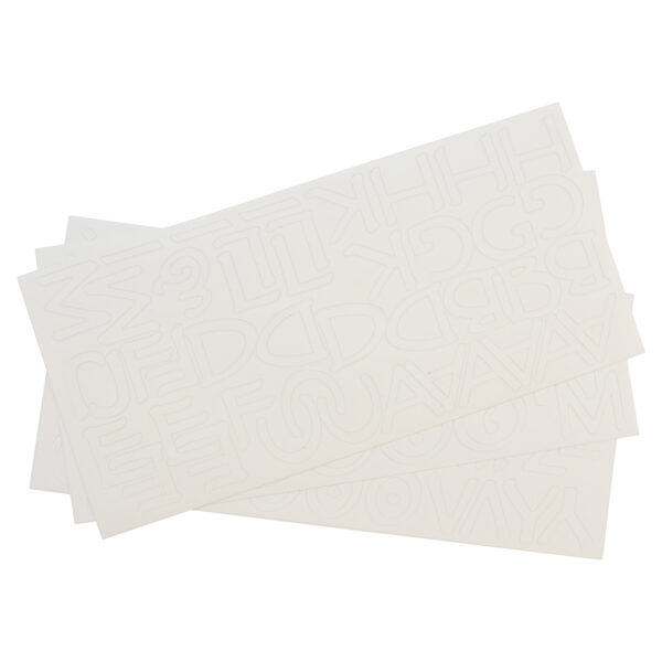 ERSACM15822-4_1.jpg LetterCraft Removable Vinyl Lettering, 1-Inch, Parchment, White, 140 Per Pack, 4 Packs