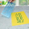 LetterCraft Reusable Plastic Stencils, Full Alphabet, Spot Font, 2-Inch, 4 Per Pack, 4 Packs
