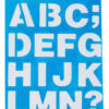 LetterCraft Reusable Plastic Stencils, Full Alphabet & Numbers, Helvetica Bold Font, 3-4-Inch, 6 Per Pack, 4 Packs