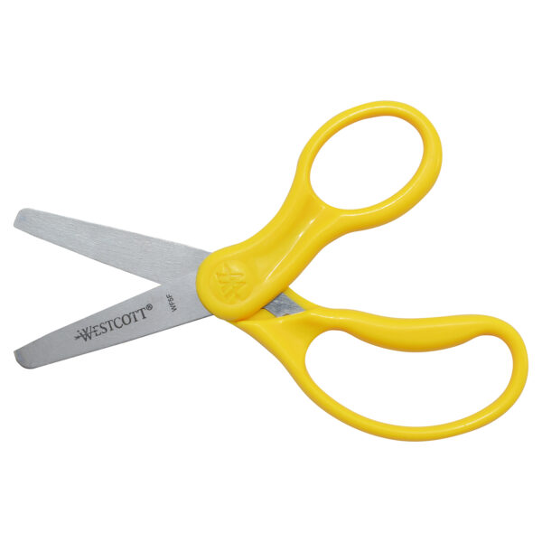 5" Hard Handle Kids Scissors, Blunt, Assorted Colors, Pack of 30