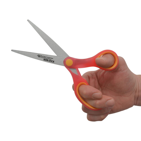 7" Student Non-Stick Scissors, Assorted Colors, Ages 12+, Pack of 3