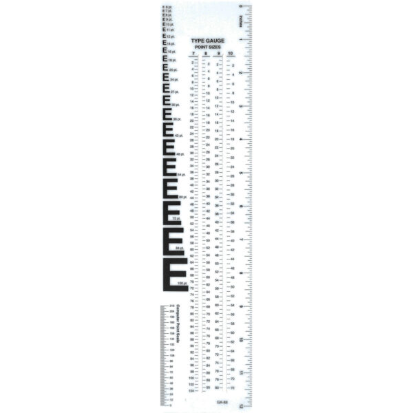 ERSACMGA88-2_1.jpg Graphic Arts Ruler, 3" x 12", Pack of 2