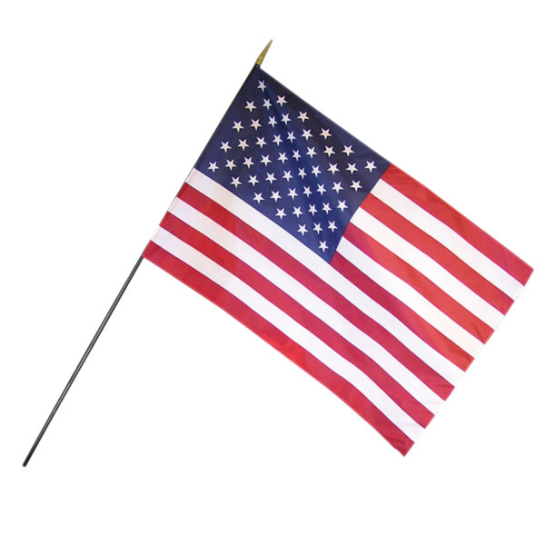 OLYMPUS DIGITAL CAMERA U.S. Classroom Flag, 24" x 36" with Staff, Pack of 2