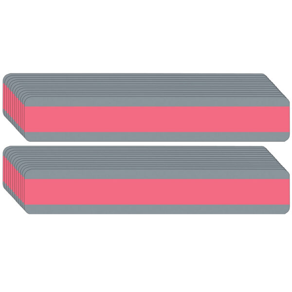 Double Wide Sentence Strip Reading Guide, 1-1-4" x 7-1-4", Rose, Pack of 24