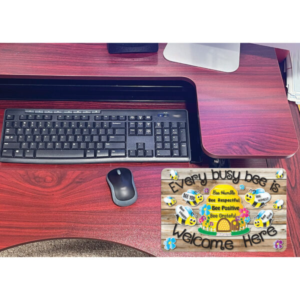 Computer Mouse Pad, 8" x 10", Every Busy Bee is Welcome Here, Pack of 6