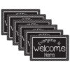 Computer Mouse Pad, 8" x 10", Everyone is Welcome Here, BW Dots, Pack of 6