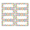 18006ConfettiMagFoamNameplates30pc_2 Magnetic Die-Cut Small Foam Nameplates & Labels, Confetti, 30 Per Pack, 3 Packs