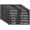 Die-Cut Magnets, Chalkboard Calendar Months, 12 Per Pack, 6 Packs
