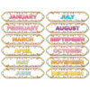 Magnetic Die-Cut Timesavers & Labels, Confetti Months of the Year, 12 Per Pack, 6 Packs