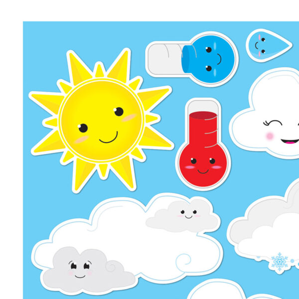 Die-Cut Magnets, Cute Weather, 14 Per Pack, 6 Packs