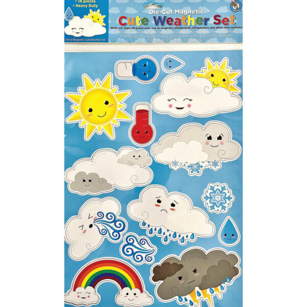Die-Cut Magnets, Cute Weather, 14 Per Pack, 6 Packs