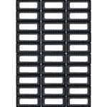 Die-Cut Magnetic Foam Chalk Loop Labels-Nameplates, 30 Per Pack, 3 Packs