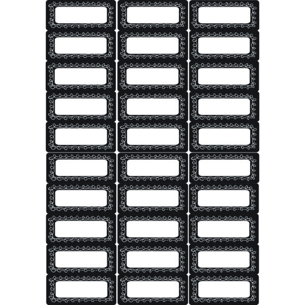 Die-Cut Magnetic Foam Chalk Loop Labels-Nameplates, 30 Per Pack, 3 Packs