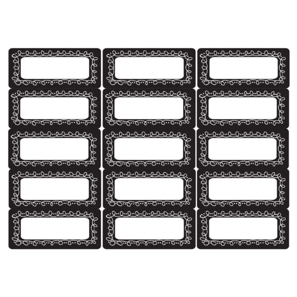 Die-Cut Magnetic Foam Chalk Loop Labels-Nameplates, 30 Per Pack, 3 Packs