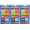Non-Magnetic Mini Whiteboard Erasers, Chalk Loop, 10 Per Pack, 3 Packs
