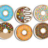DonutFetti_Circle Non-Magnetic Mini Whiteboard Erasers, DonutFetti, 8 Per Pack, 2 Packs