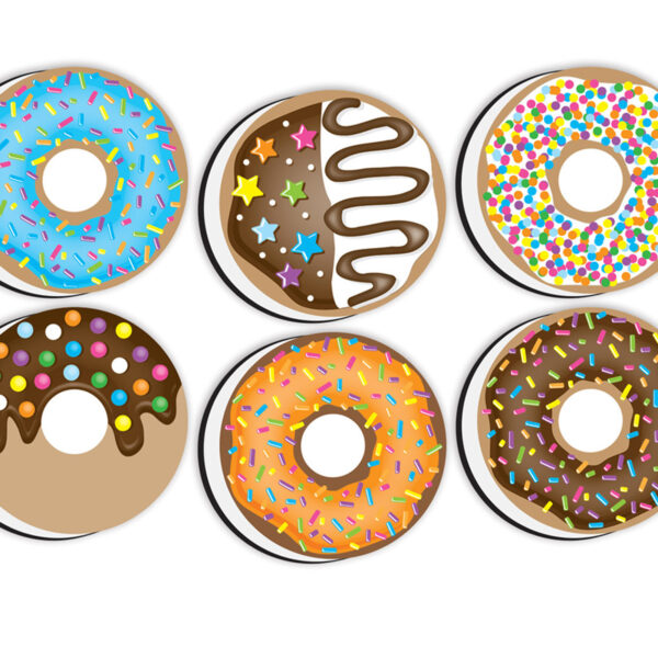 DonutFetti_Circle Non-Magnetic Mini Whiteboard Erasers, DonutFetti, 8 Per Pack, 2 Packs
