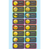 16pcMiniErasers_Birthday Non-Magnetic Mini Whiteboard Erasers, Emotions Icons, Pack of 16