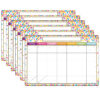 Smart Poly Chart, 13" x 19", Confetti Calendar, Pack of 6