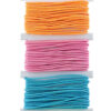 Thick Sparkle Elastic Cord, 6 Colors, 18 Yards Per Pack, 6 Packs