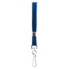 Flat Lanyard with J Hook, Blue, Pack of 100