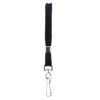 Flat Lanyard with J Hook, Black, Pack of 100