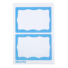 Adhesive Badges, Blue Border, 100 Per Pack, 6 Packs