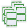 Adhesive Badges, Green Border, 100 Per Pack, 6 Packs
