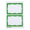 Adhesive Badges, Green Border, 100 Per Pack, 6 Packs