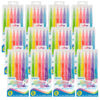 Washable Brush Markers, Fluorescent Colors, 6 Per Pack, 12 Packs